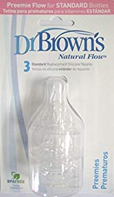 Dr. Brown's Standard Preemie Flow Nipple, 3 Pack