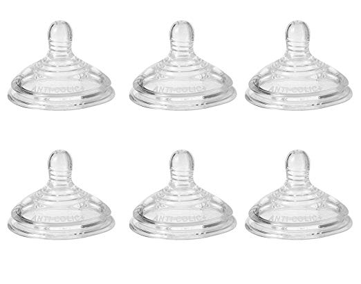 Tommee Tippee Closer to Nature Sensitive Tummy Fast Flow Nipples - 6 Pack