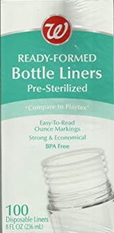 Walgreens Pre-Form Disposable Bottle Liners, 100 Each