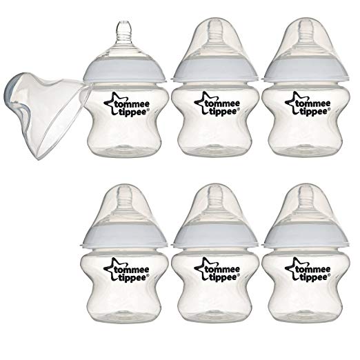 Tommee Tippee Closer to Nature Feeding Bottle 5oz, 6 Pack