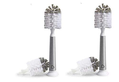 Munchkin Shine Stainless Steel Bottle Brush & Refill Brush Head- 2 Pack