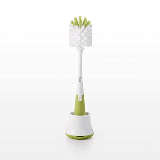 OXO Tot Bottle Brush with Nipple Cleaner and Stand, Green