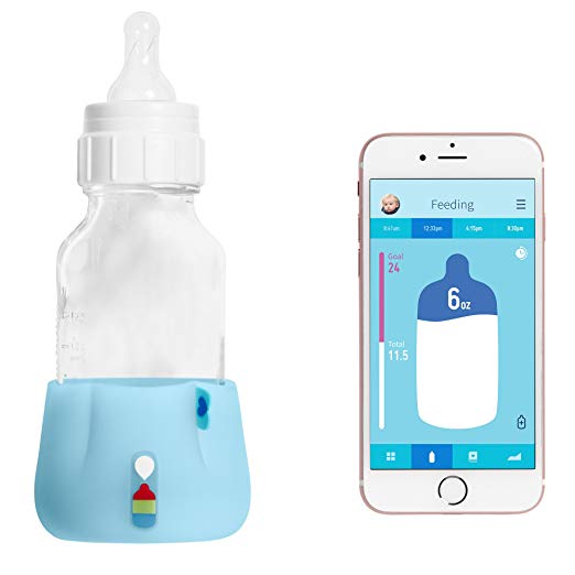 BlueSmart mia (Blue) Smart Baby Feeding Monitor - Track & Analyze Baby's Feeding in Real-Time