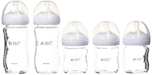 Philips Avent Natural Glass Bottle Baby Gift Set, SCD201/01