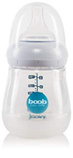 Joovy Boob PP Baby Bottle with Insulator, Clear, 5 Ounce