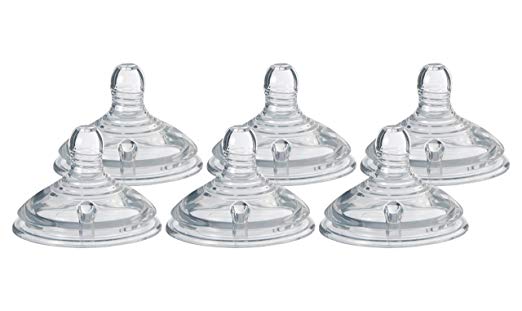 Tommee Tippee Nipples, Slow Flow, 6-Count