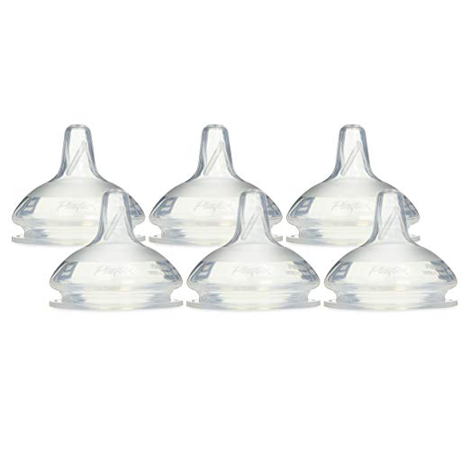 Playtex 6 Pack BreastLike Shape Silicone Nipple, Fast Flow