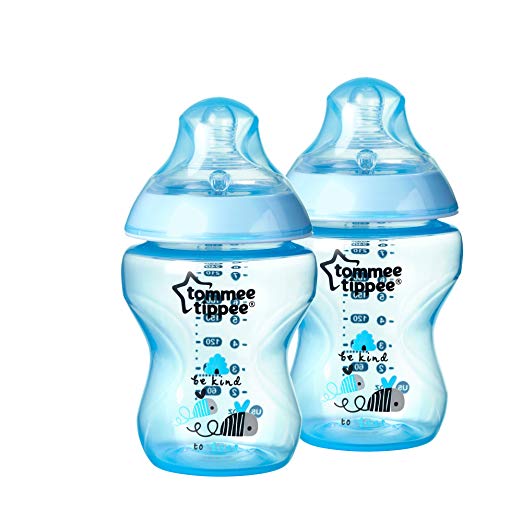 Tommee Tippee Bottles, Boy Deco, 9 Ounce, 2-Count (Discontinued by Manufacturer)