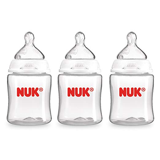 NUK 3 Piece Clear Bottles, 5 Ounce