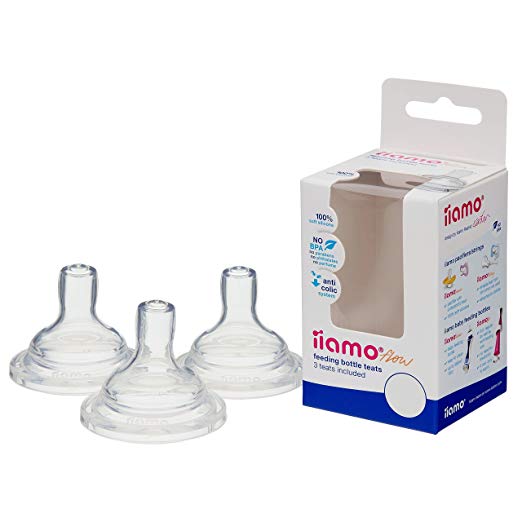 iiamo Flow Baby Bottle Nipples - 3 Pack 3+ Months