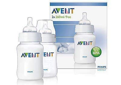 Philips Avent Airflex 260ml 9oz Pp Classic Baby Bottles Scf683/27 Twin 2 Pack Good Gift for Mom and Baby Fast Shipping Ship Worldwide