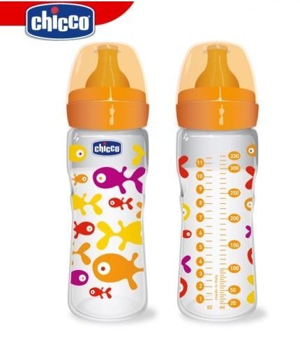 Chicco- Baby Food Flow Feeding Plastic Bottle 4+ 330Ml