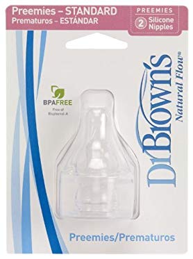 Dr. Browns Natural Flow Preemie Standard Baby Bottle Nipples - 10 Nipples