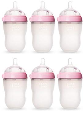 Comotomo Natural Feel 8oz. Bottle 6 Pack - Pink