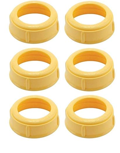 (6 Collars) MEDELA Bottle Nipple Collars Rings New! for slow or medium flow Wide Base