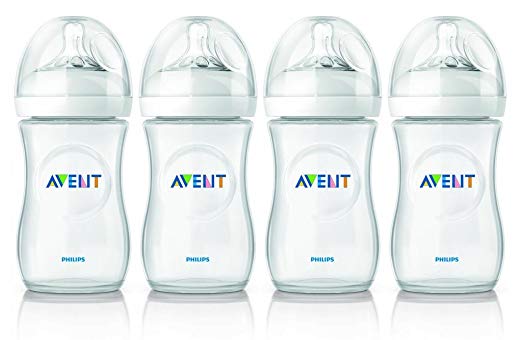 Philips Avent 9 Ounce BPA Free Natural Polypropylene Bottles, 4-pack