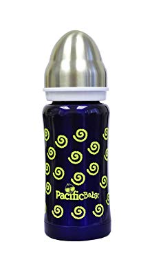 Pacific Baby 3-in-One Insulated Baby Bottle (Swirls) 7 Ounce (Discontinued by Manufacturer)