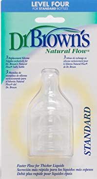 Dr. Brown's Natural Flow Level 4 Standard Nipple, 3 Pack (Discontinued by Manufacturer)
