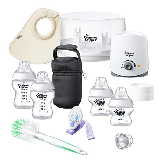 Tommee Tippee Closer to Nature All in One Newborn Baby Bottle Feeding Gift Starter Set