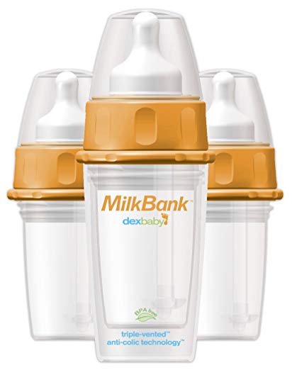 MilkBank BPA Free Insulated Feeding Bottles 5 oz - 3-Pack (Discontinued by Manufacturer)