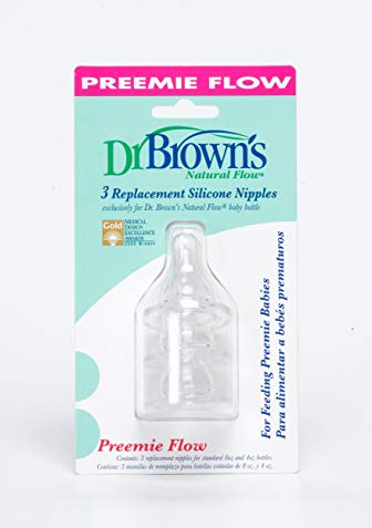 Dr. Brown's Natural Flow Preemie Standard Nipple, 3 Pack (Discontinued by Manufacturer)