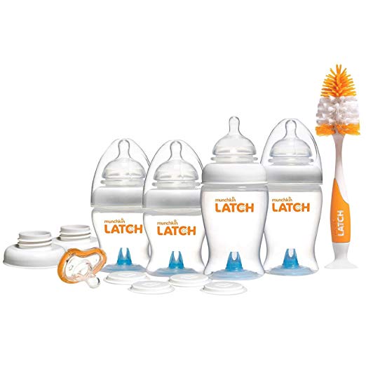 Munchkin Latch Anti-Colic Baby Bottles, 12 Piece Newborn Set, BPA Free