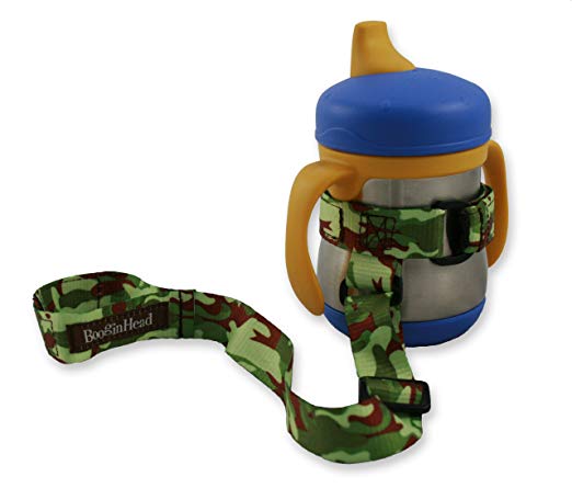 BooginHead BooginHead - SippiGrip Sippy Cup and Bottle Holder, High Chair and Car Seat Universal Attachment Strap - Boy Camo, Camouflage