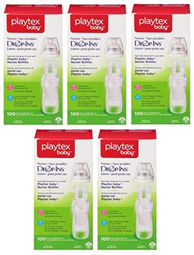 Playtex Drop in Liners for Nurser Bottles, 8-10 Ounce, 500 Count